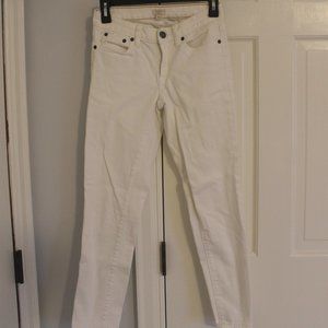 J. Crew Stretch White Skinny Denim
